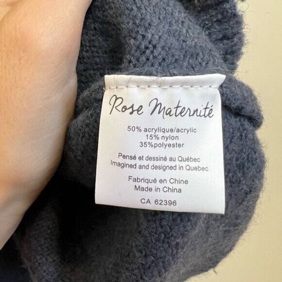 Rose Maternite S Blue Maternity Wool Blend Sweater Dress Pregnancy Turtleneck - Picture 8 of 11